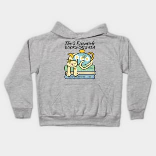 Books Cats Tea Kids Hoodie